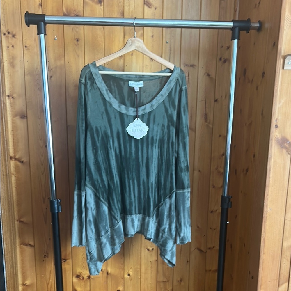 Knox Rose Green Asymmetrical Tunic Size XL